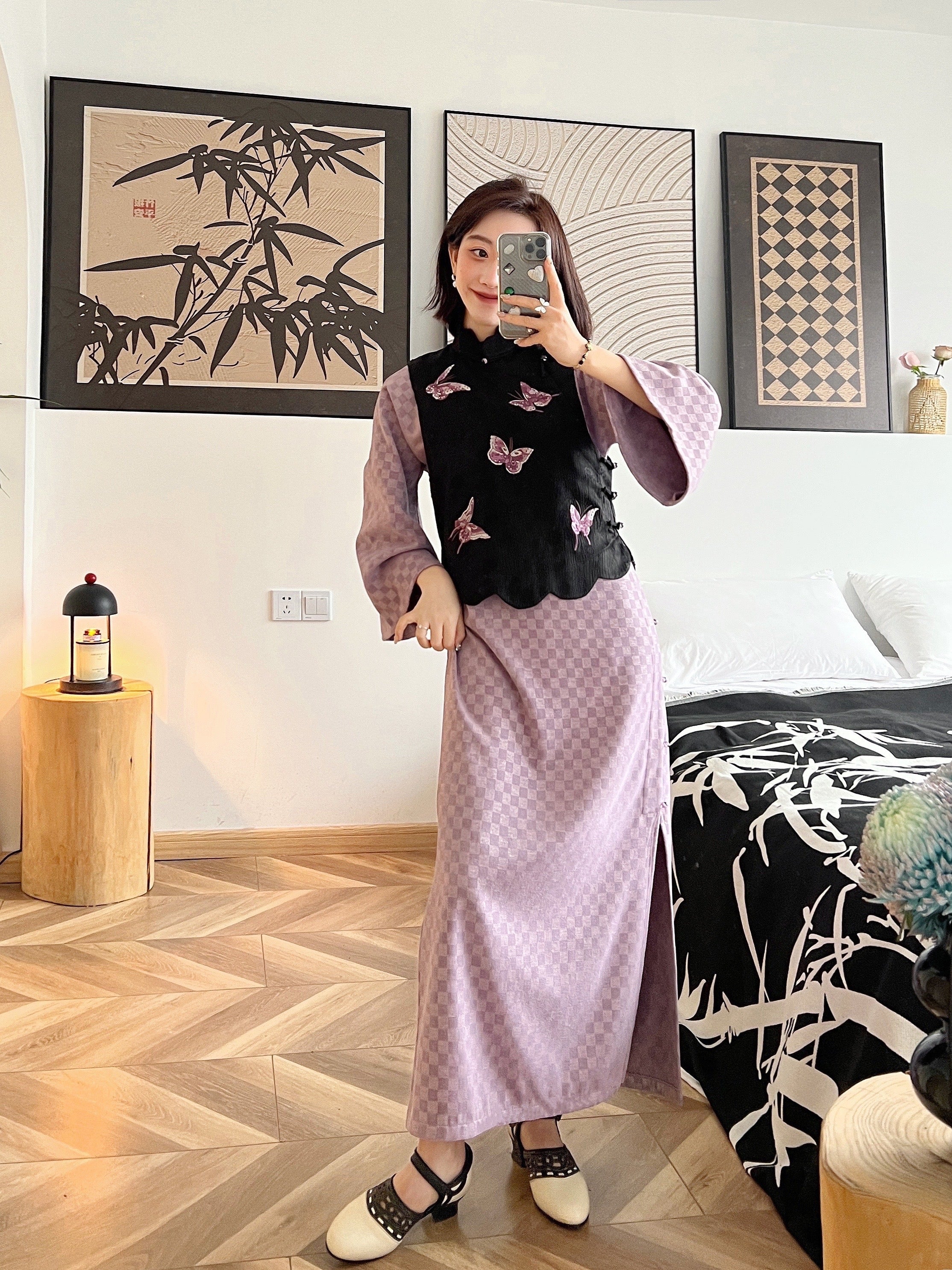 Пять благословений 五福临门 Модернизированный комплект жилета Ципао и Мацзя 1910-х годов