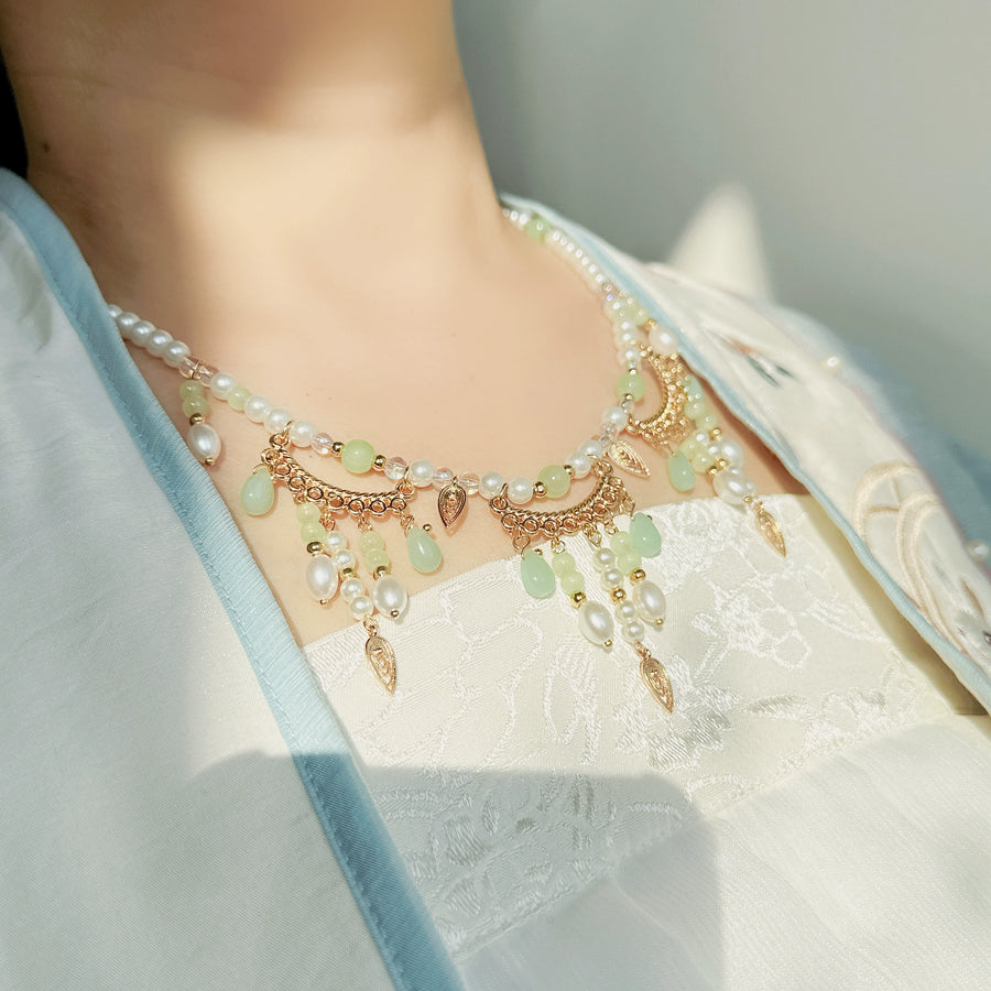 Collier de perles et de jade Yingluo 璎珞