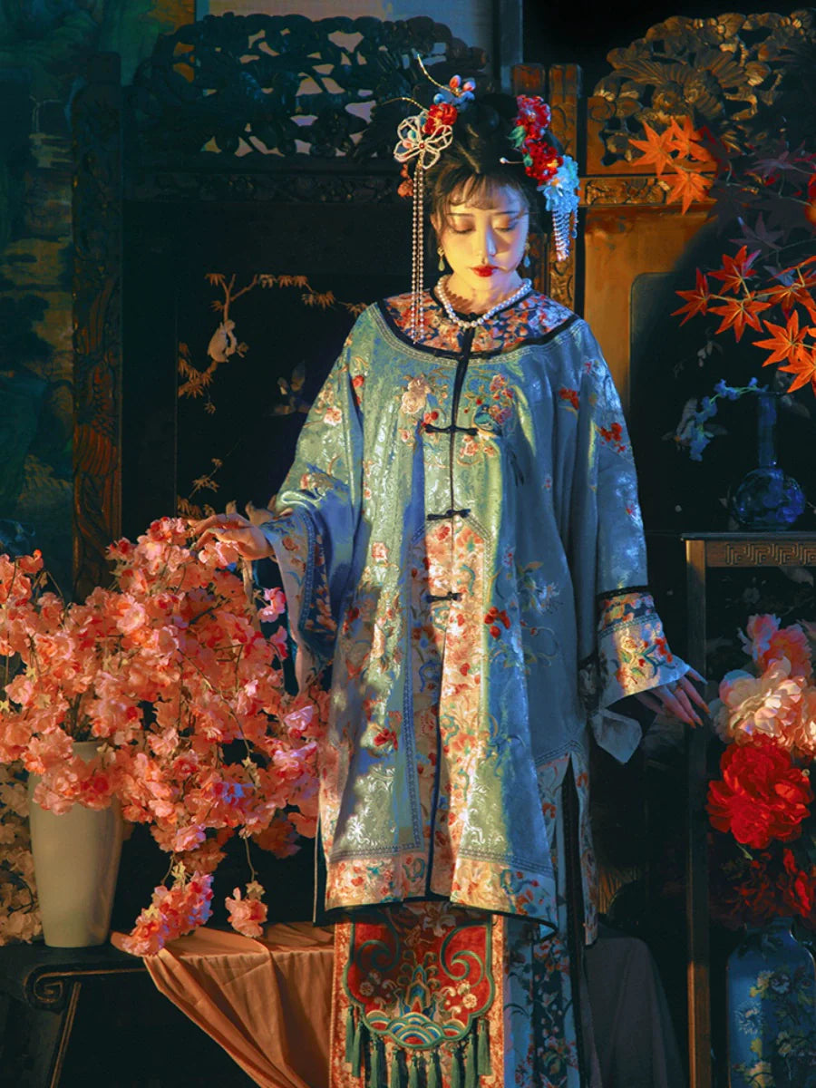 Guiying 桂影 Osmanthus Qing Han Round Collar Shirt Set