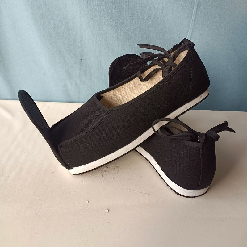 Mu Tan 木炭 Charcoal Song Ming Chaussures carrées Qiaotou à tête surélevée pour hommes