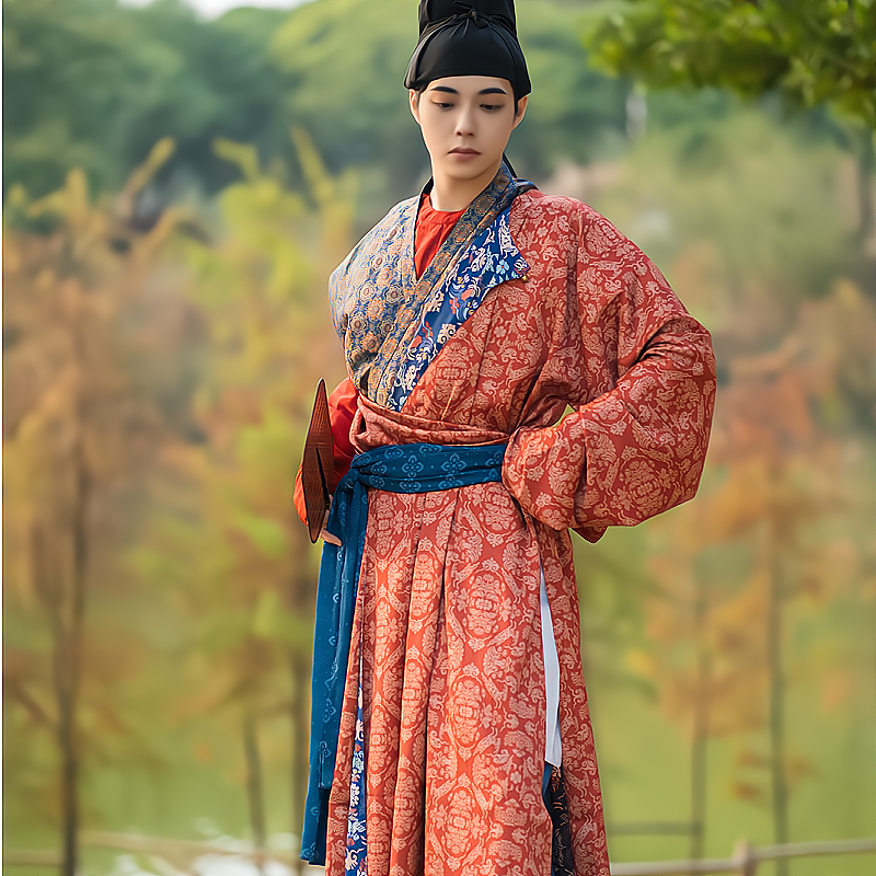 Танъюань 汤圆 Халат унисекс с двойной подкладкой из рисовых шариков Юаньлинпао с круглым воротником