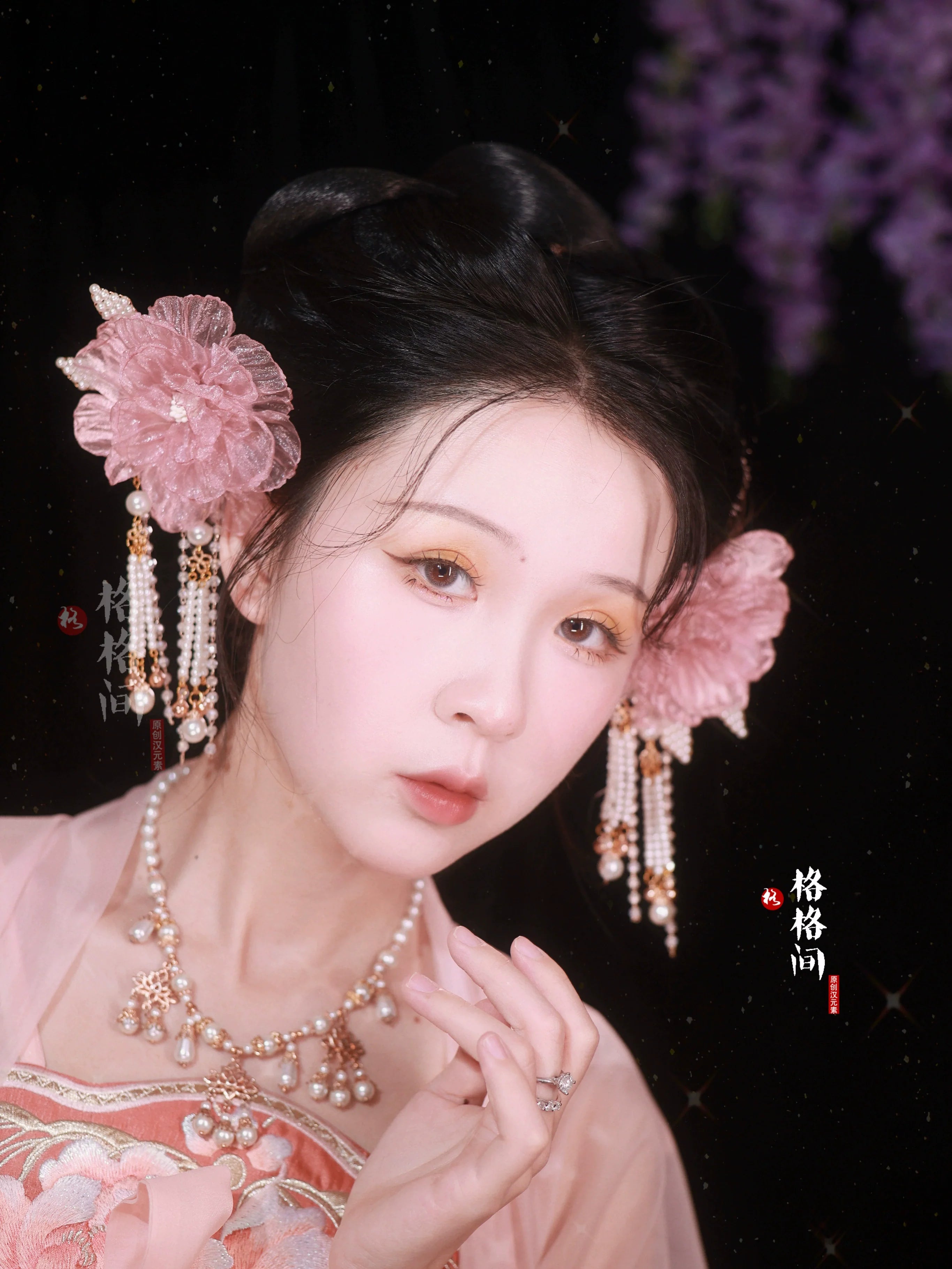 Заколки для волос Qing Mu 清雾 Clear Mist Flower Fairy