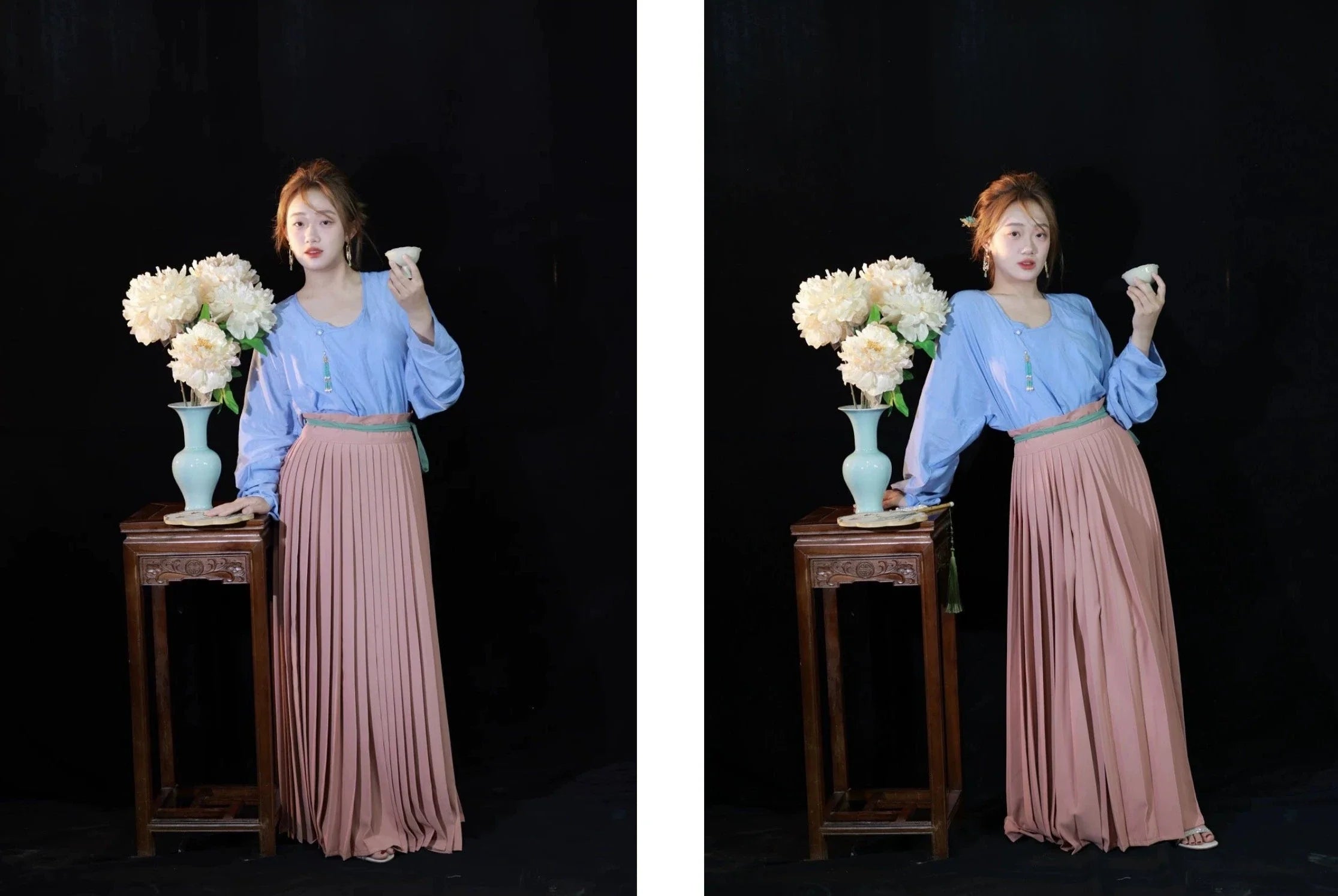 Caiqun 彩裙 Базовая разноцветная юбка Baidiequn