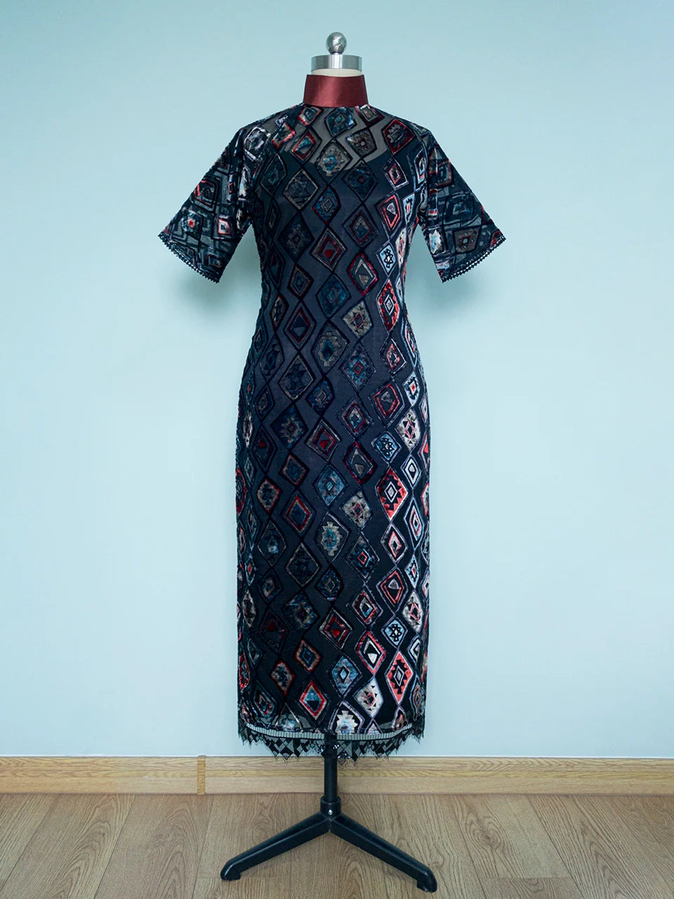 Гэтсби 盖茨比 Ципао из прозрачного бархата с бутылочным горлышком 1920-х годов