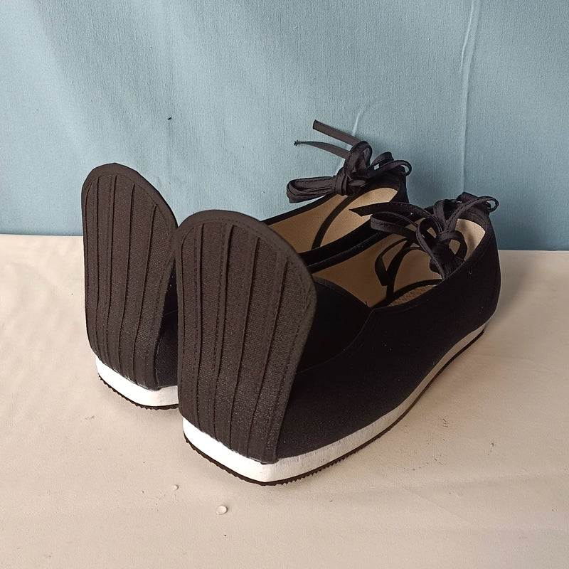 Mu Tan 木炭 Charcoal Song Ming Chaussures carrées Qiaotou à tête surélevée pour hommes
