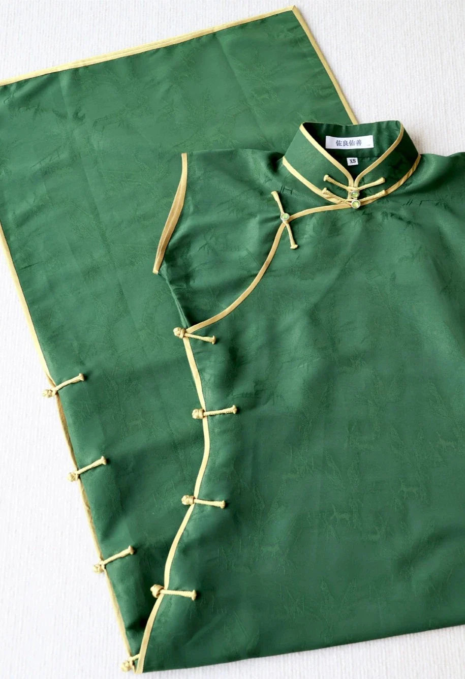 Tuotuo 妥妥 Летнее Ципао с принтом оленя 1940-х годов