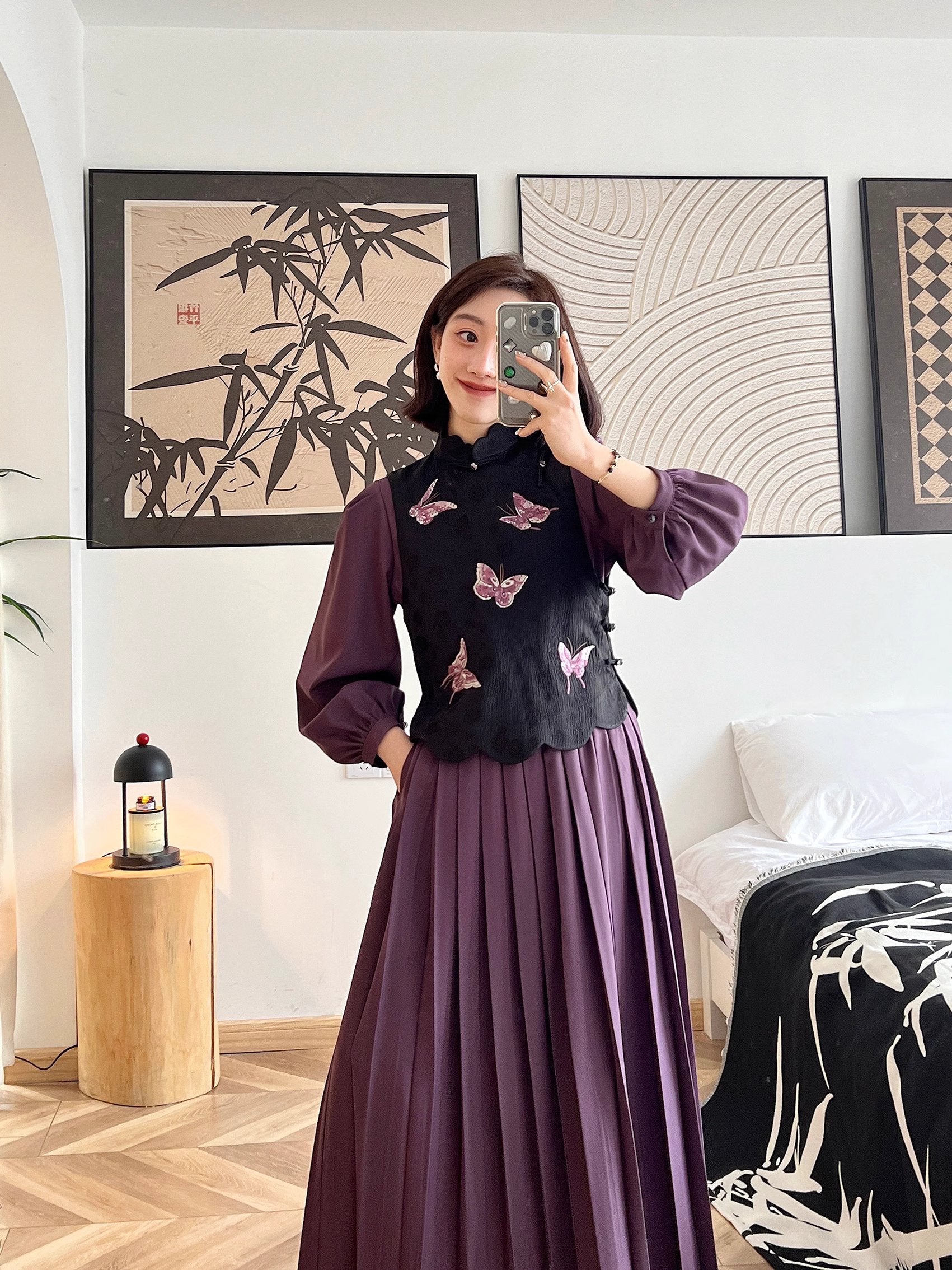 Пять благословений 五福临门 Модернизированный комплект жилета Ципао и Мацзя 1910-х годов