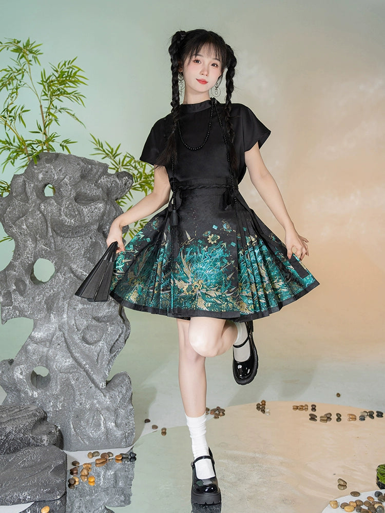 XUAN JI 玄机 Jupe courte mystérieuse en forme de visage de cheval