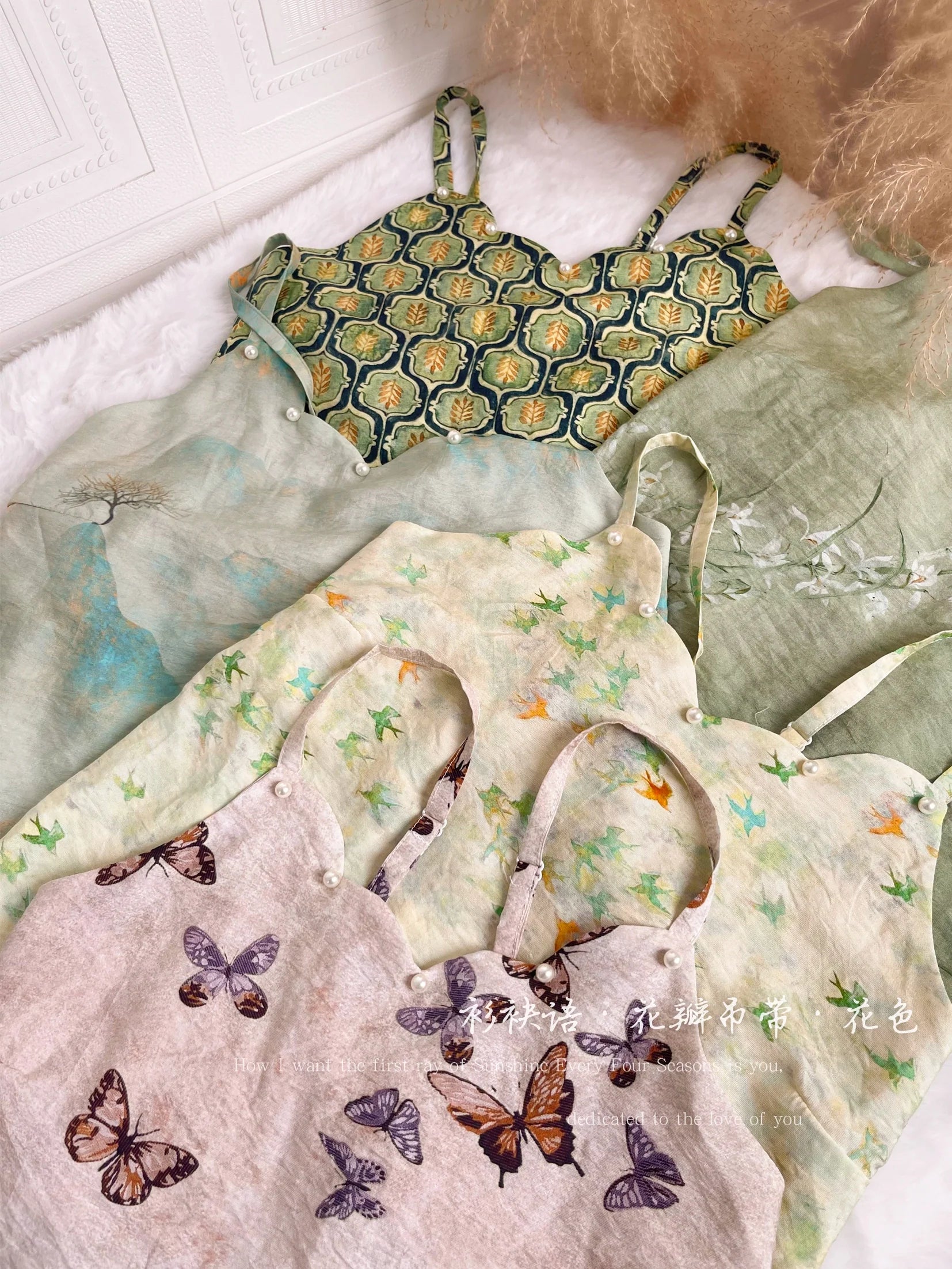 Hua Ban 花瓣 Модернизированные топы Moxiong с рисунком лепестков династии Сун