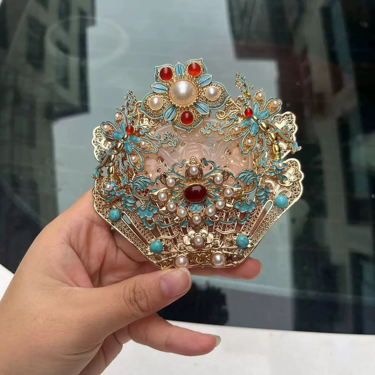 Набор заколок для волос Frost 霜 Ming Dynasty с бирюзой и фениксом