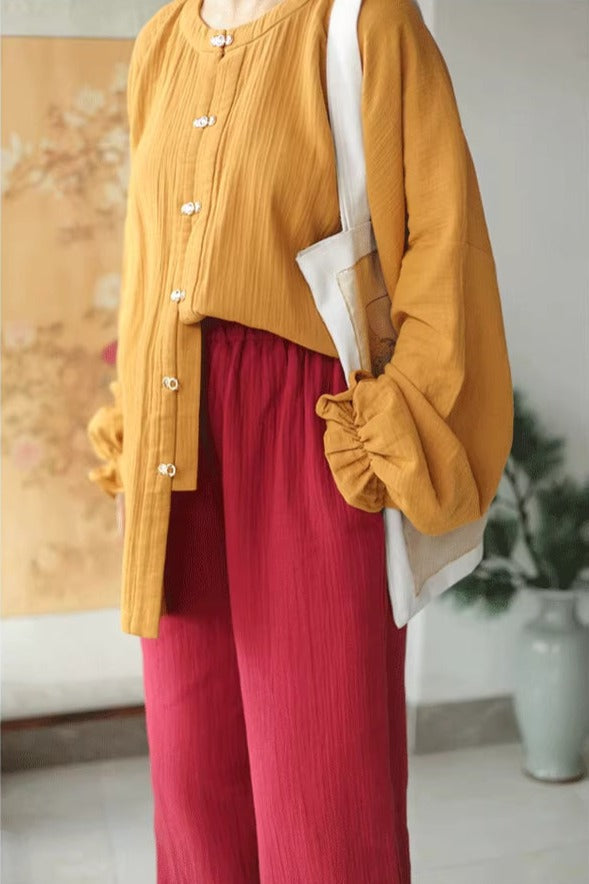 Gui Lu 归路 The Path Home Modernized Tang Ming Cotton Trousers Set