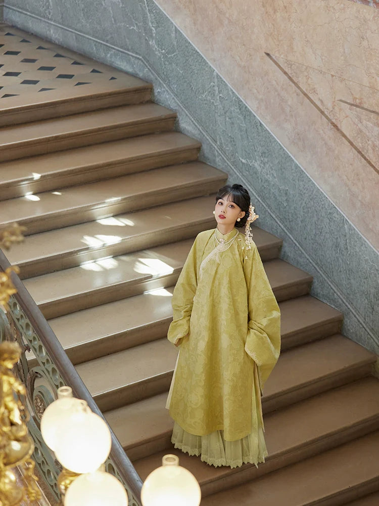 Monet 莫奈 Ensemble de col nuage en tricot modernisé de style français de la dynastie Ming