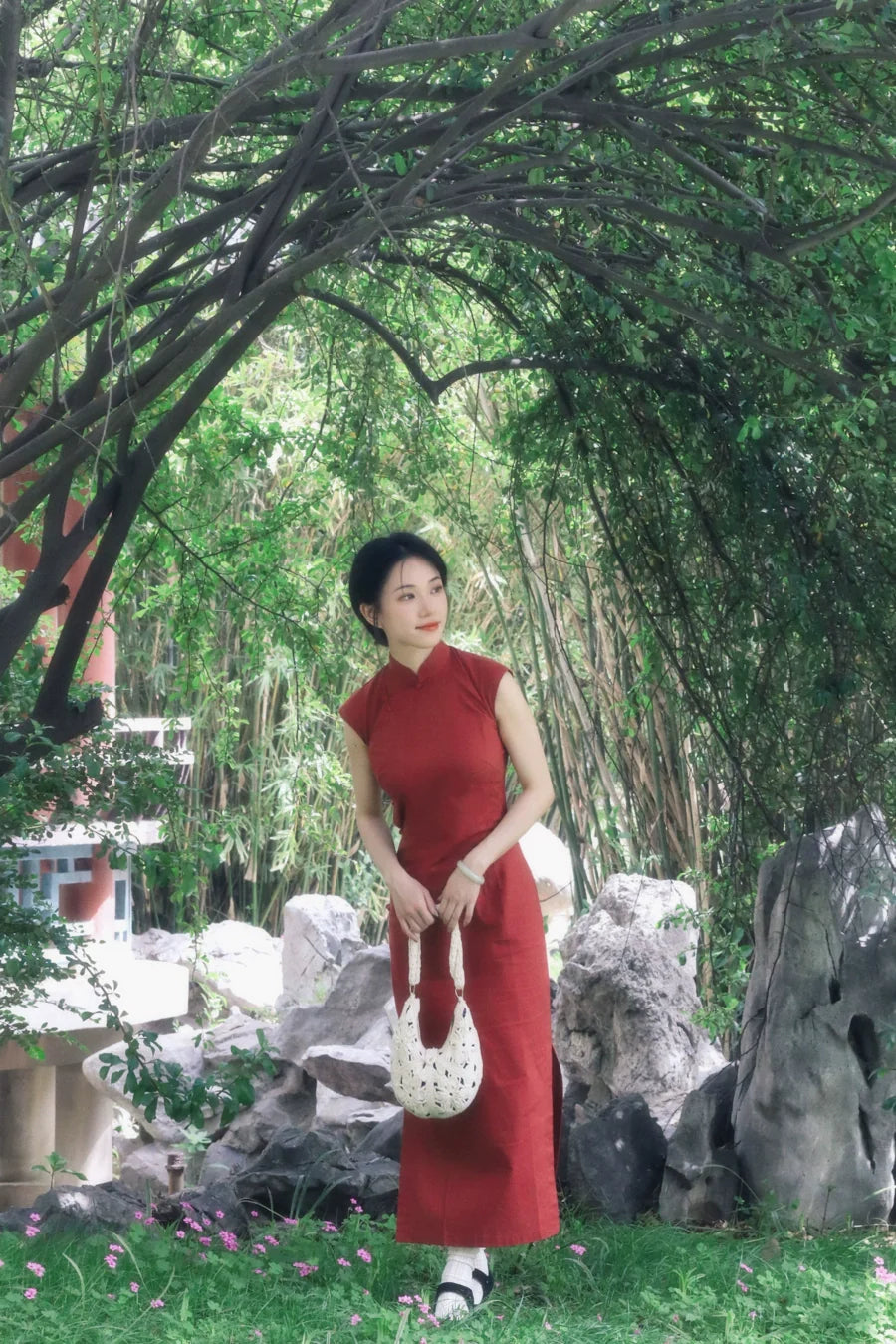 Хун Доу 红豆 Красная фасоль, Рами, 1930-е годы, Ципао с короткими рукавами и рукавами