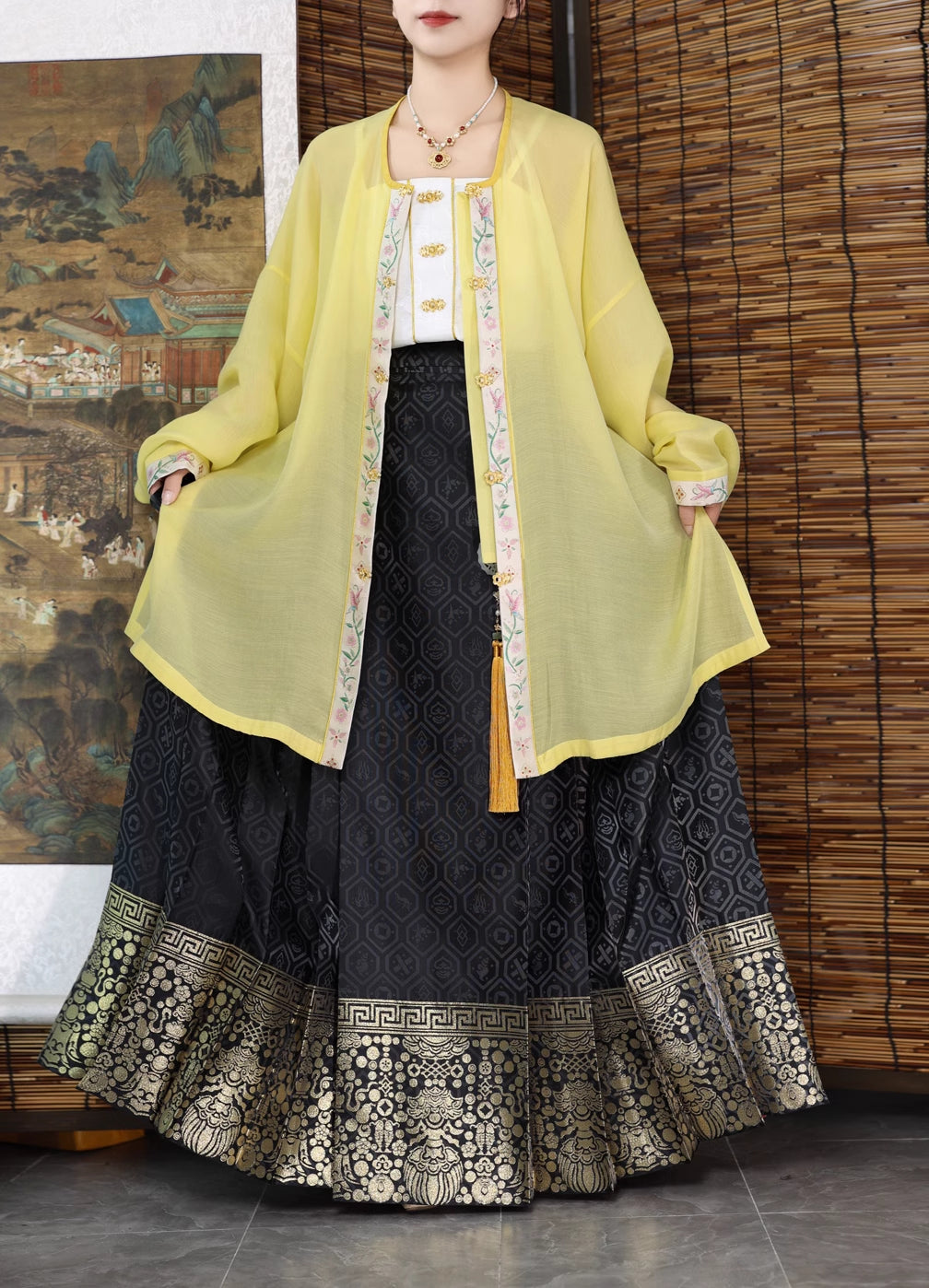 Бао Цза 宝藏 Драгоценные сокровища Юбка Мамиан династии Мин