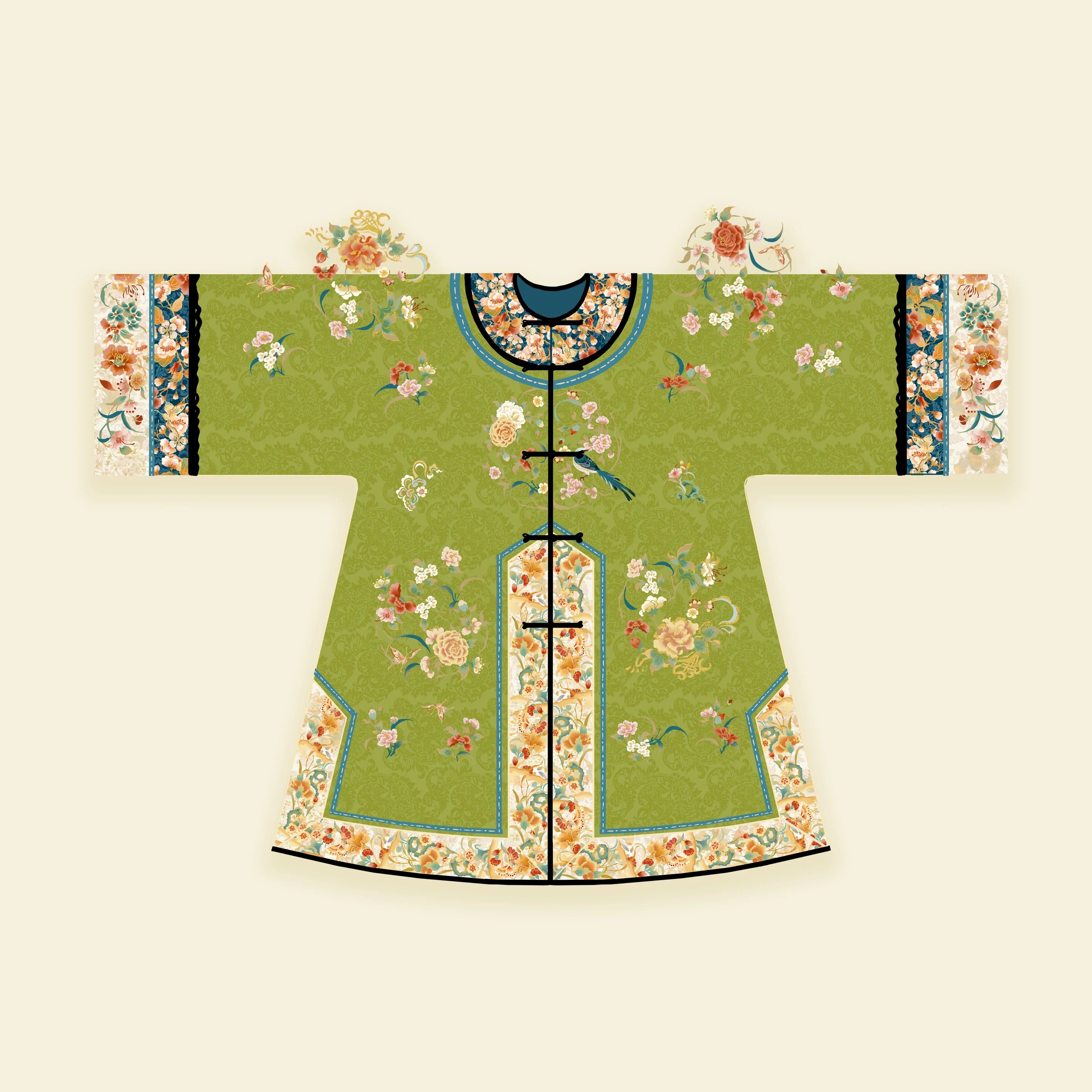 Guiying 桂影 Osmanthus Qing Han Round Collar Shirt Set