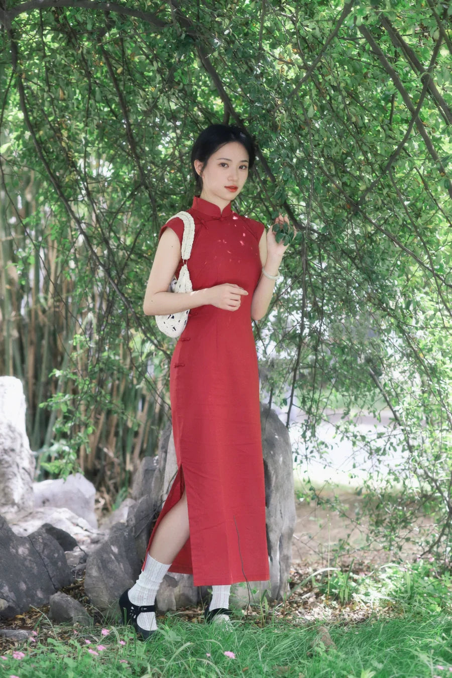 Хун Доу 红豆 Красная фасоль, Рами, 1930-е годы, Ципао с короткими рукавами и рукавами