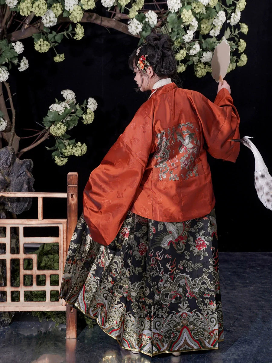 Silk Dreams 绸梦如愿 Династия Мин Плюс Размер Куртка Fanling Ao Юбка Mamian Комплект Aoqun