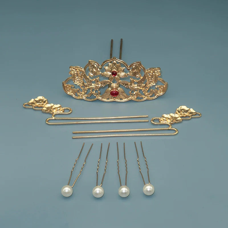 Tang Feng 唐风 Золотой век династии Тан, набор заколок для волос из 30 предметов