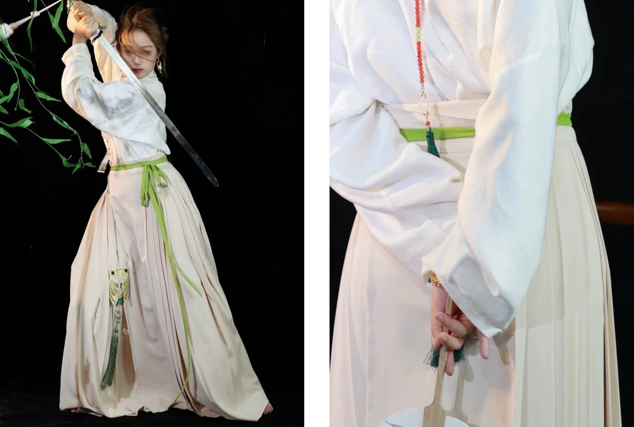 Caiqun 彩裙 Базовая разноцветная юбка Baidiequn