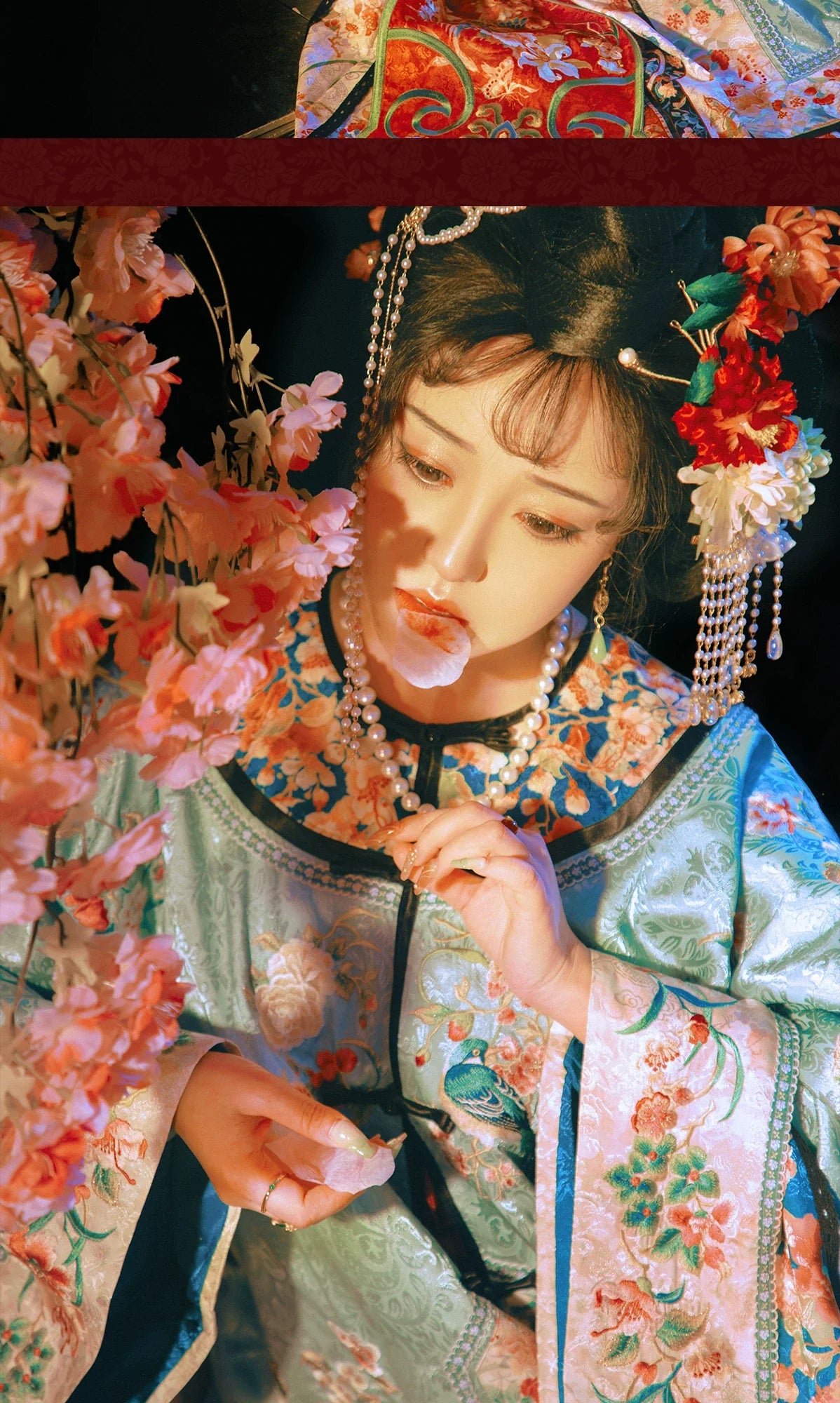 Guiying 桂影 Osmanthus Qing Han Round Collar Shirt Set