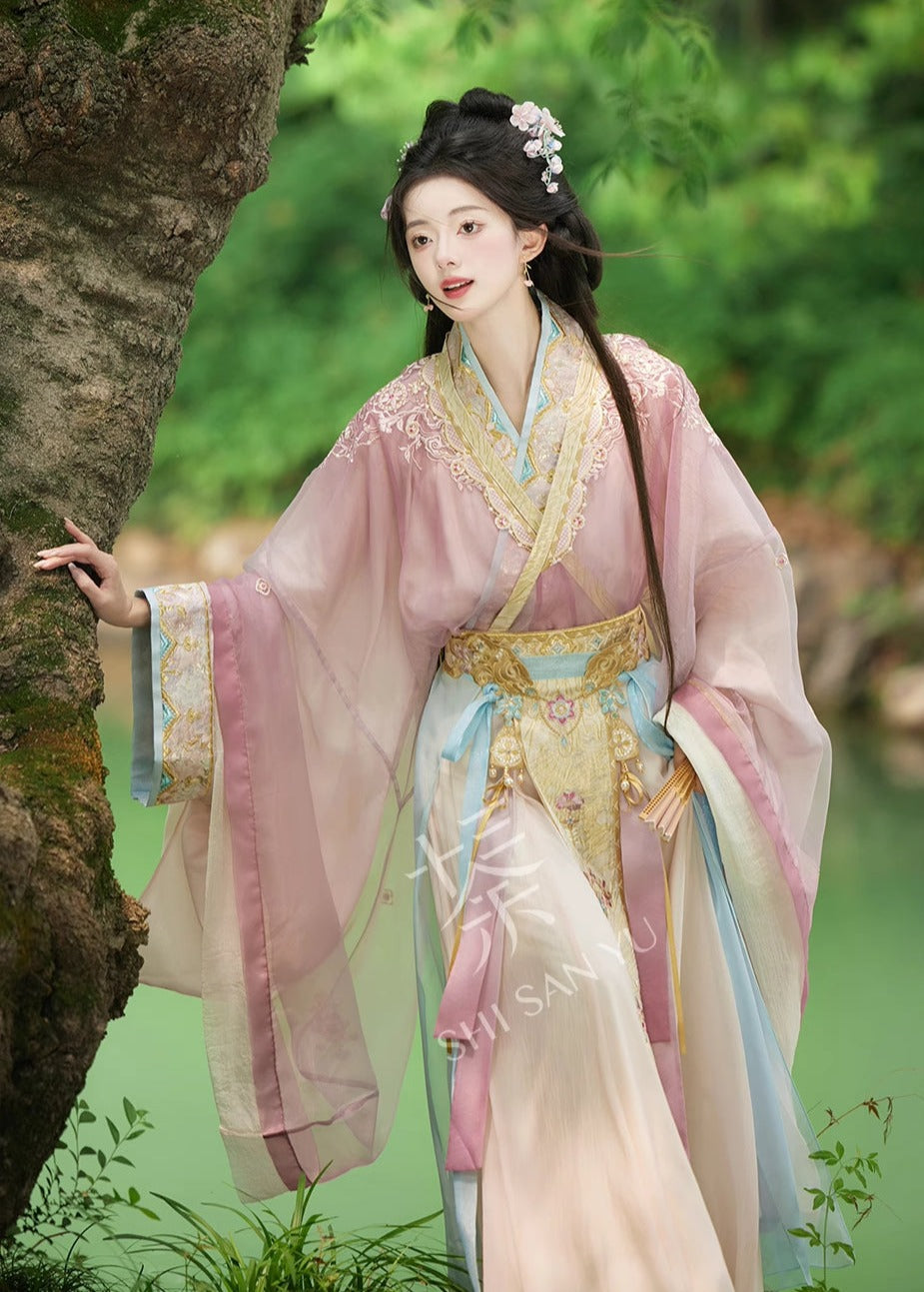 Cherry Blossom Grove 樱花林 Модернизированный комплект Ruqun династии Цзинь Zaju с ласточкиным хвостом