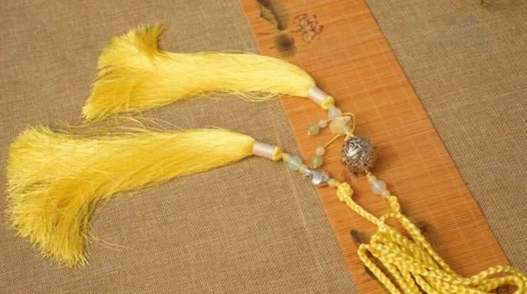 Yufu 渔夫 Рыбацкий пояс с кисточками, унисекс, аксессуар Hanfu