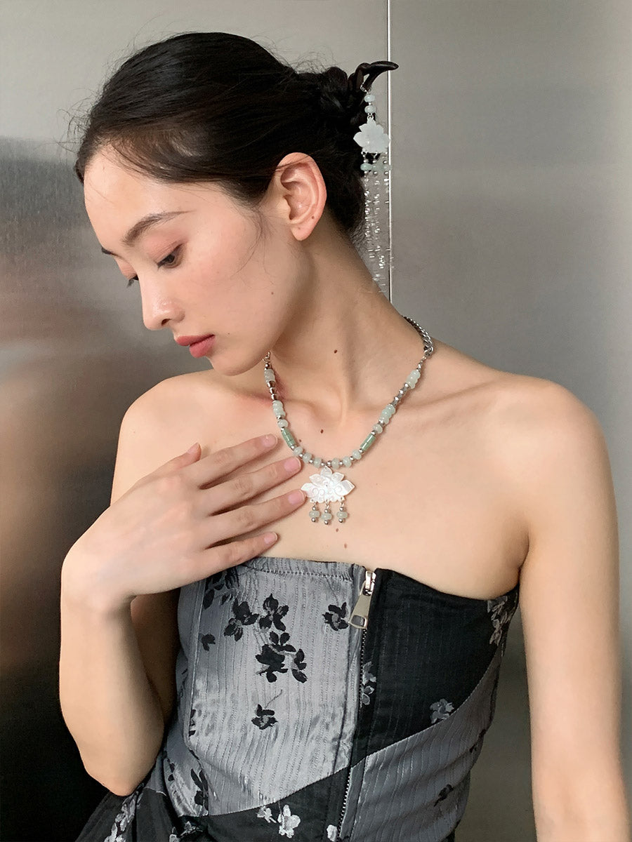 Zhu Jie 竹节 Фестиваль бамбука, новое ожерелье из натуральных ракушек в китайском стиле