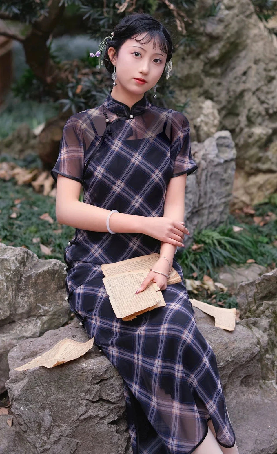 Dan Ceng 单层 Qipao pur printemps été