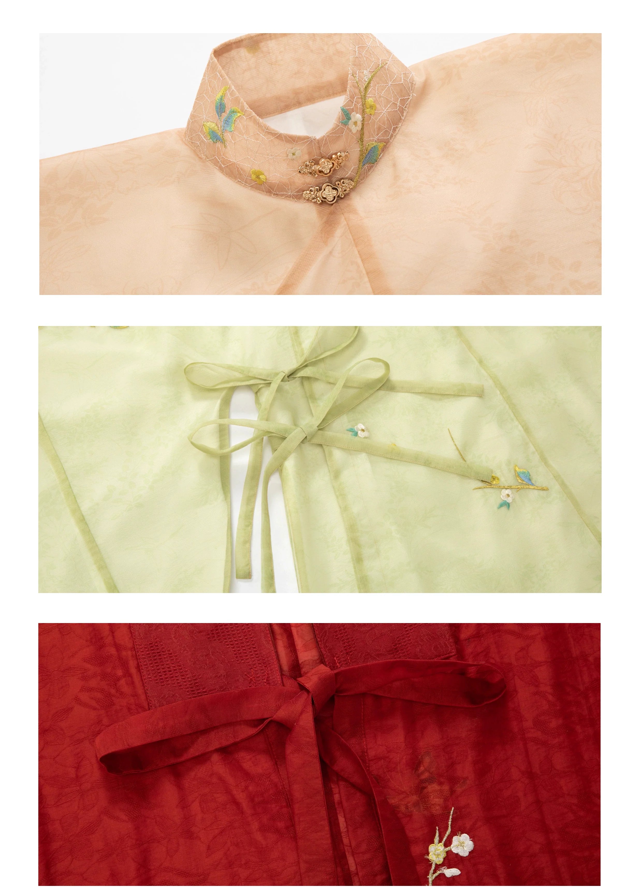 Yeyou Mancao 野有蔓草 Набор с вышитым воротником-облаком в стиле дикой лозы династии Мин Aoqun