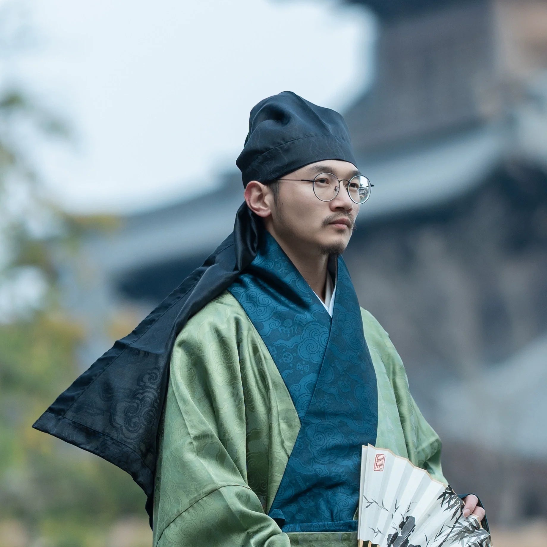 Za Bao 杂宝 Разные сокровища, мужская шляпа Фуджин ученого династии Мин