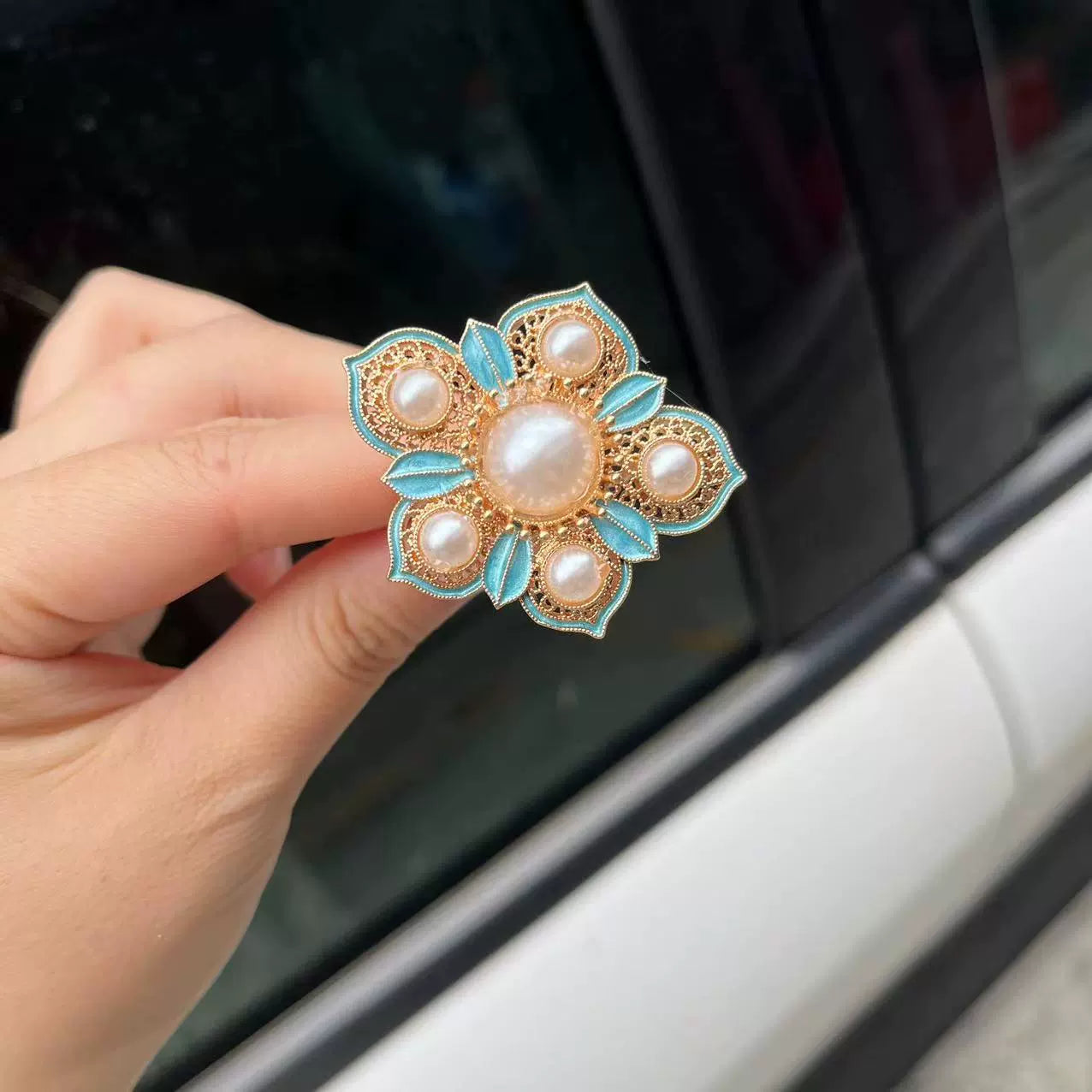 Набор заколок для волос Frost 霜 Ming Dynasty с бирюзой и фениксом