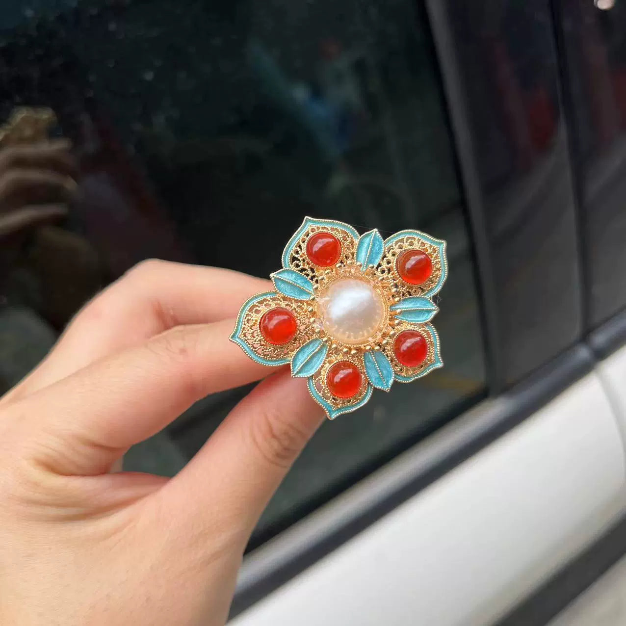 Набор заколок для волос Frost 霜 Ming Dynasty с бирюзой и фениксом