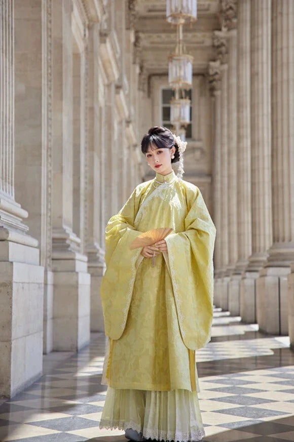 Monet 莫奈 Ensemble de col nuage en tricot modernisé de style français de la dynastie Ming