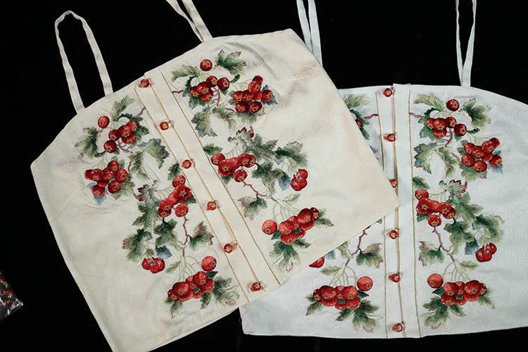 Шань Чжа 山楂 Боярышник династии Мин Нижнее белье Чжуяо с ручной вышивкой