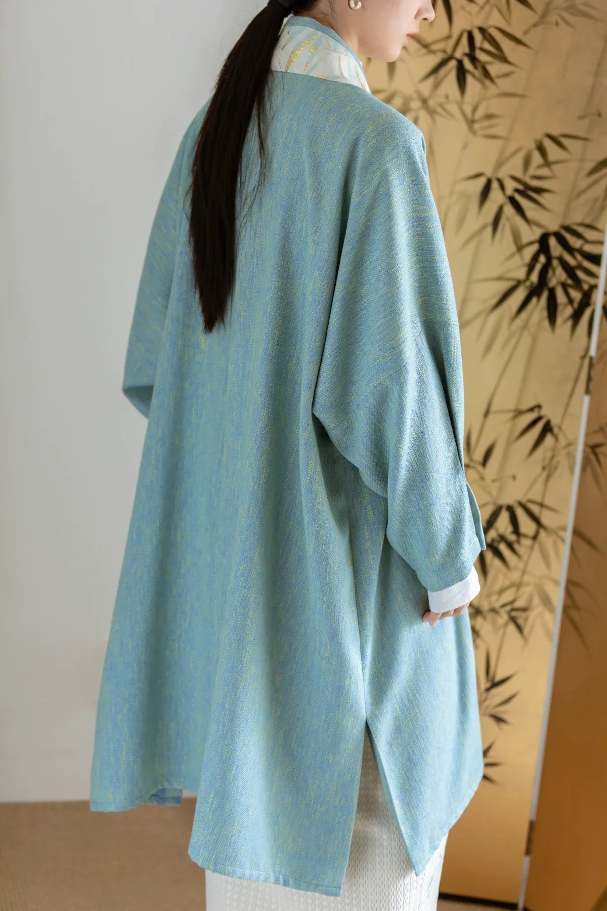 Azure 天蓝 Ensemble modernisé de la dynastie Song Beizi Lianpianqun Ruqun