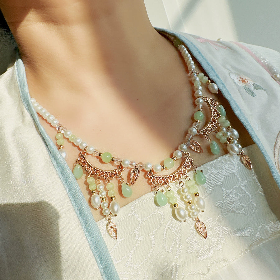 Collier de perles et de jade Yingluo 璎珞