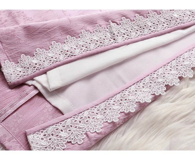 Robe Qipao tachetée Pink Dream 粉梦