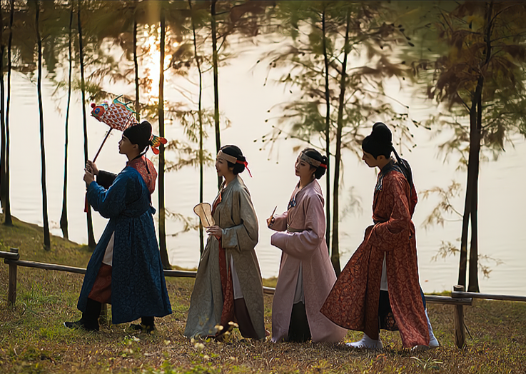 Танъюань 汤圆 Халат унисекс с двойной подкладкой из рисовых шариков Юаньлинпао с круглым воротником