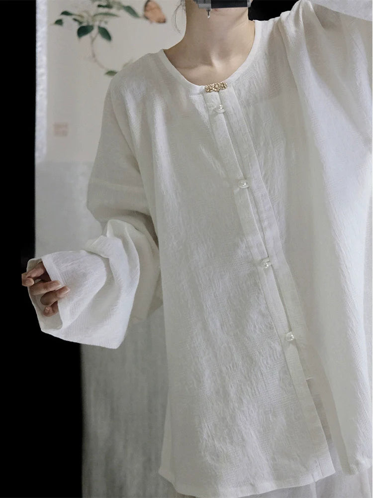 Дэн Та 蛋挞 Яичный пирог династии Мин Юаньлин Шань Топ из чистого хлопка