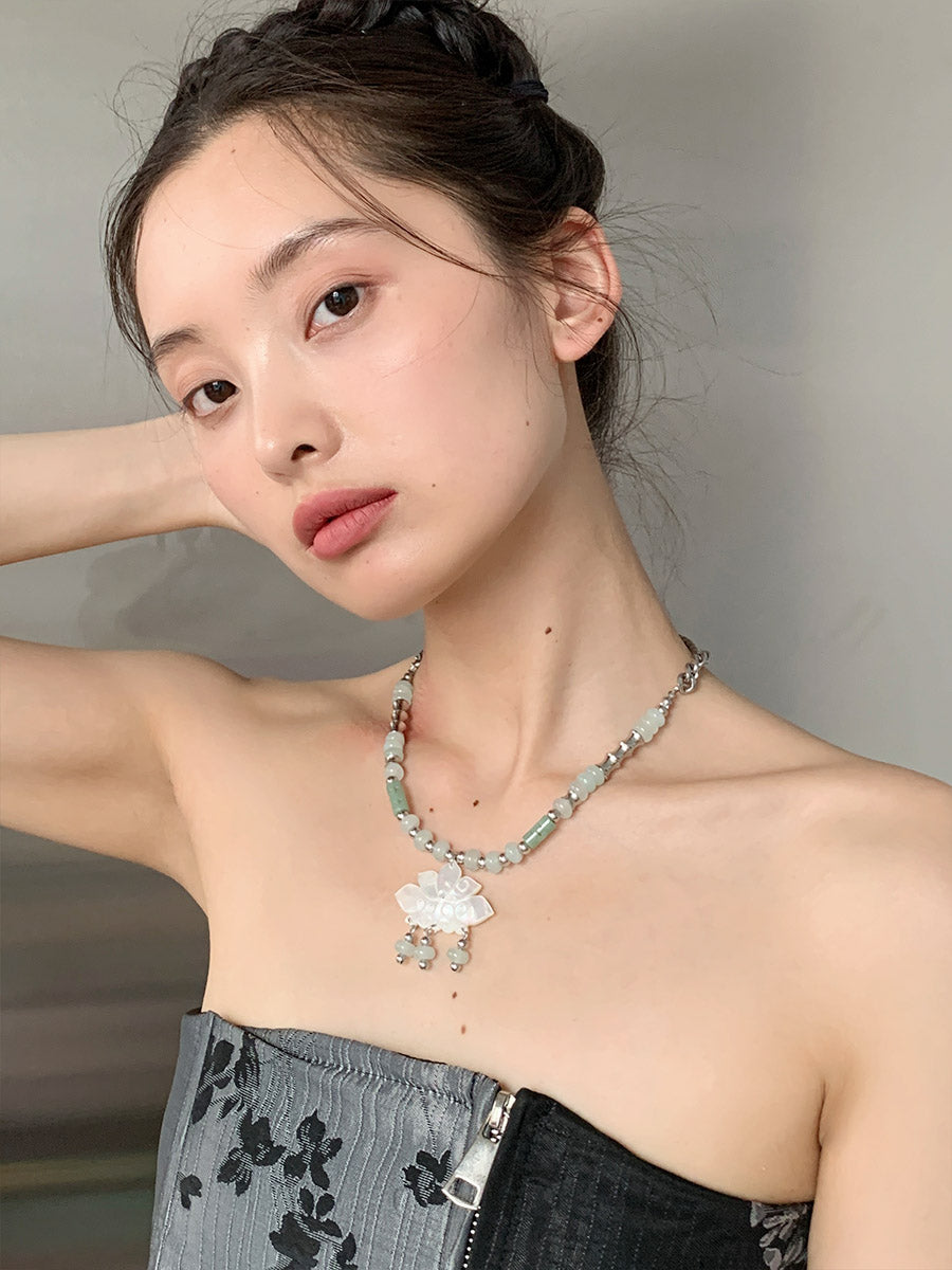 Zhu Jie 竹节 Фестиваль бамбука, новое ожерелье из натуральных ракушек в китайском стиле