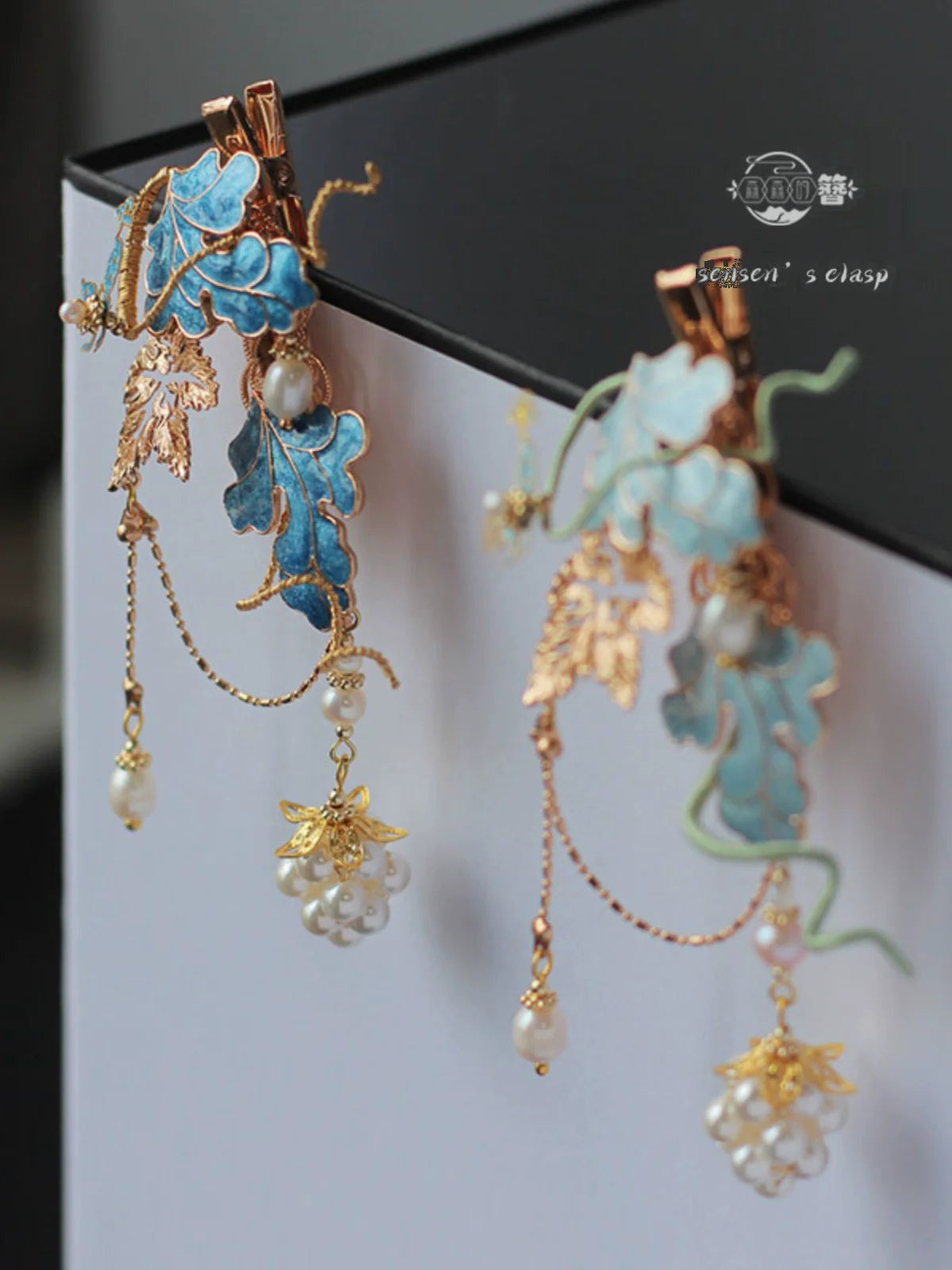 Pu Tao Jing 葡萄精 Grape Spirit New Chinese Style Pearl Hairclips