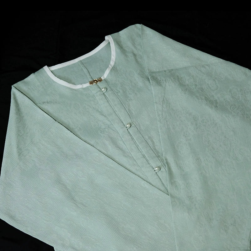 Дэн Та 蛋挞 Яичный пирог династии Мин Юаньлин Шань Топ из чистого хлопка