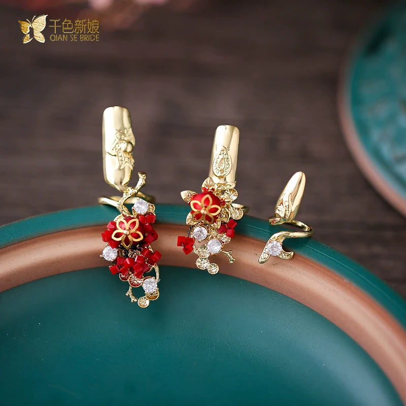 Lóng Huā 龙花 Dragon Flower New Chinese Style Finger Nail Guards