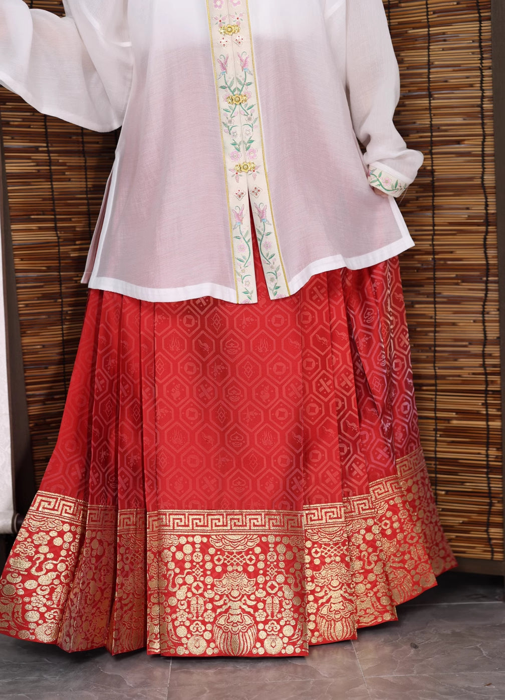 Бао Цза 宝藏 Драгоценные сокровища Юбка Мамиан династии Мин