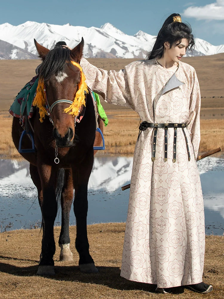 Yan Ge Xing 燕歌行 Yuanlingpao double couche pour hommes de la dynastie Tang