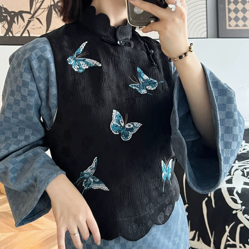 Пять благословений 五福临门 Модернизированный комплект жилета Ципао и Мацзя 1910-х годов