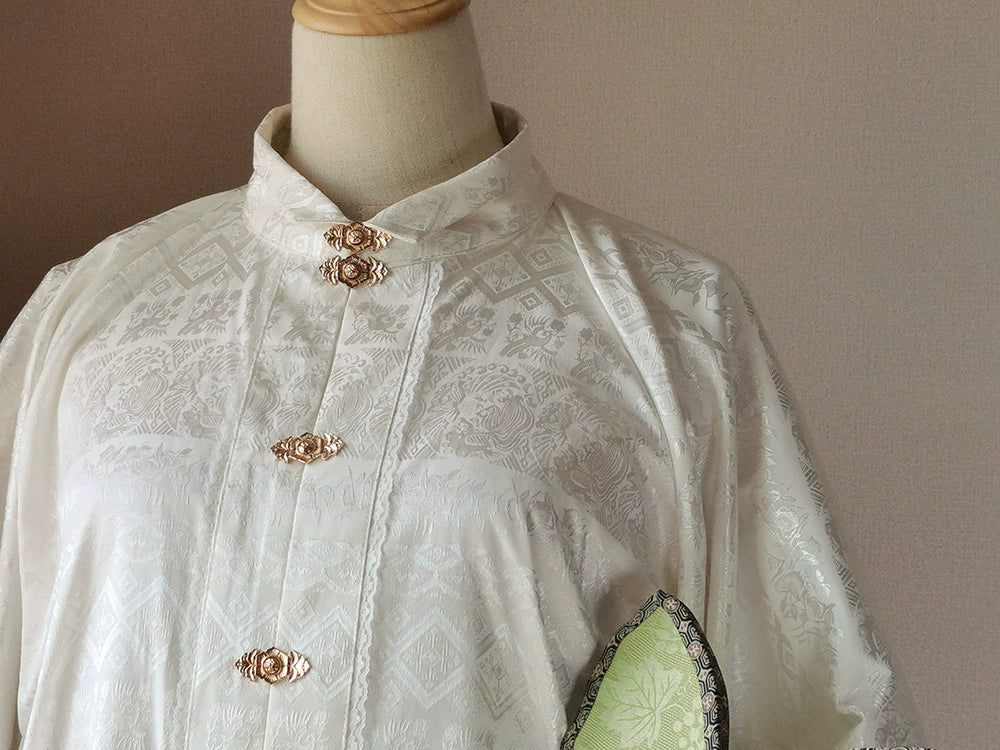 Doufu 豆腐 Tofu Ming Dynasty Атласный топ больших размеров Liling Duijin Pipa с рукавами