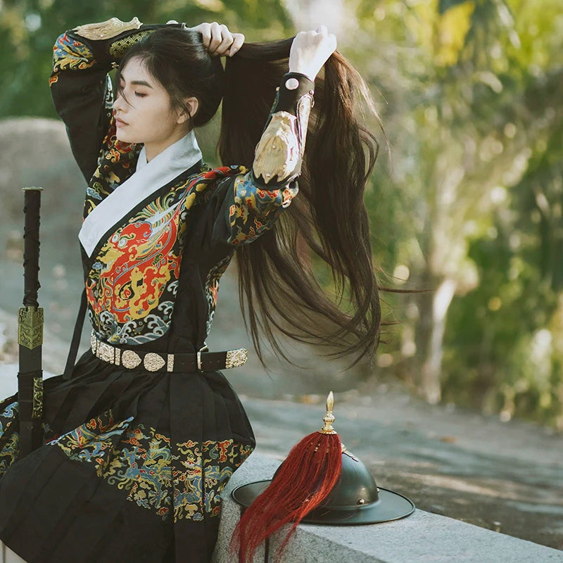 Мужской халат унисекс Dao 刀 Sword Ming Dynasty Feiyufu Tieli Warrior's Robe