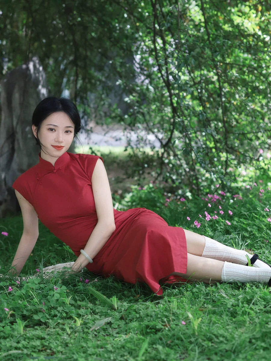 Хун Доу 红豆 Красная фасоль, Рами, 1930-е годы, Ципао с короткими рукавами и рукавами