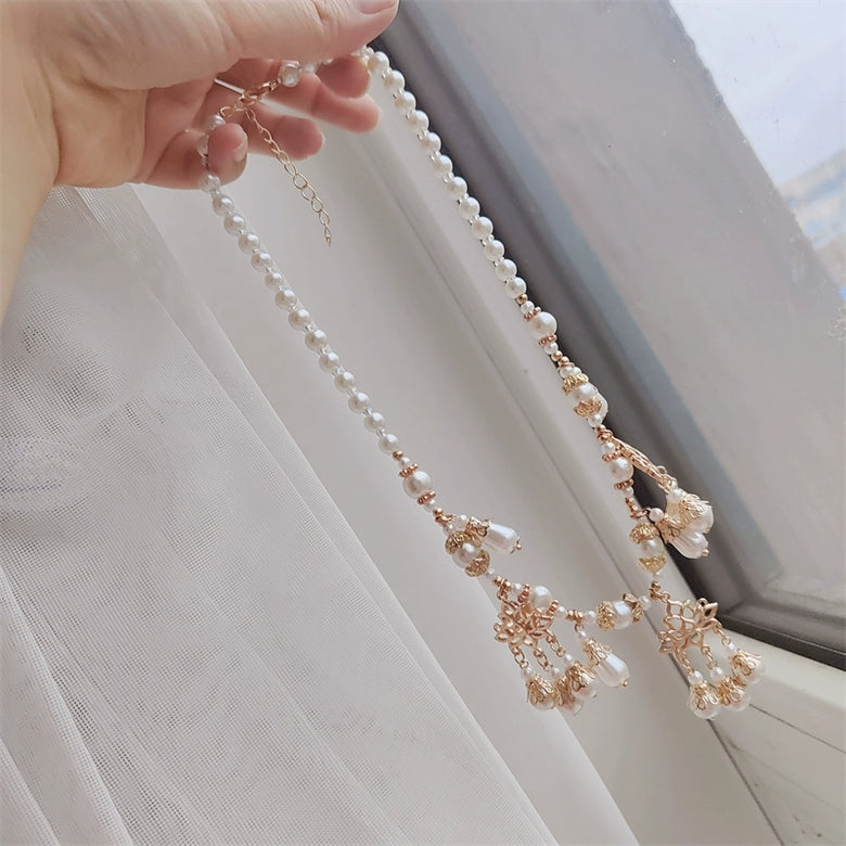 Bai Lianhua 白莲花 Collier de perles de la dynastie Tang du Lotus blanc